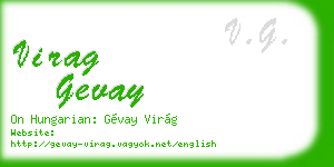 virag gevay business card