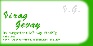 virag gevay business card